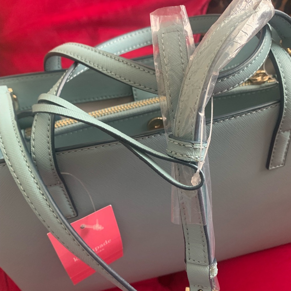 Kate Spade Zuri Maiden Way Suffiano Seaside Blue Handbag with matching Wallet - Picture 12 of 13